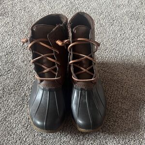 Sperry Brown and Black Ankle Boots